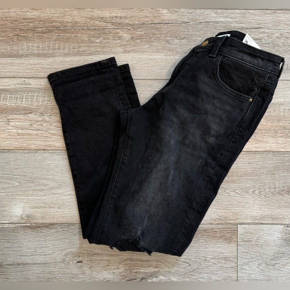 Zara Relaxed Fit Black Denim Jeans Low Rise Ankle Length Women Size 4 NWT - Picture 8 of 9